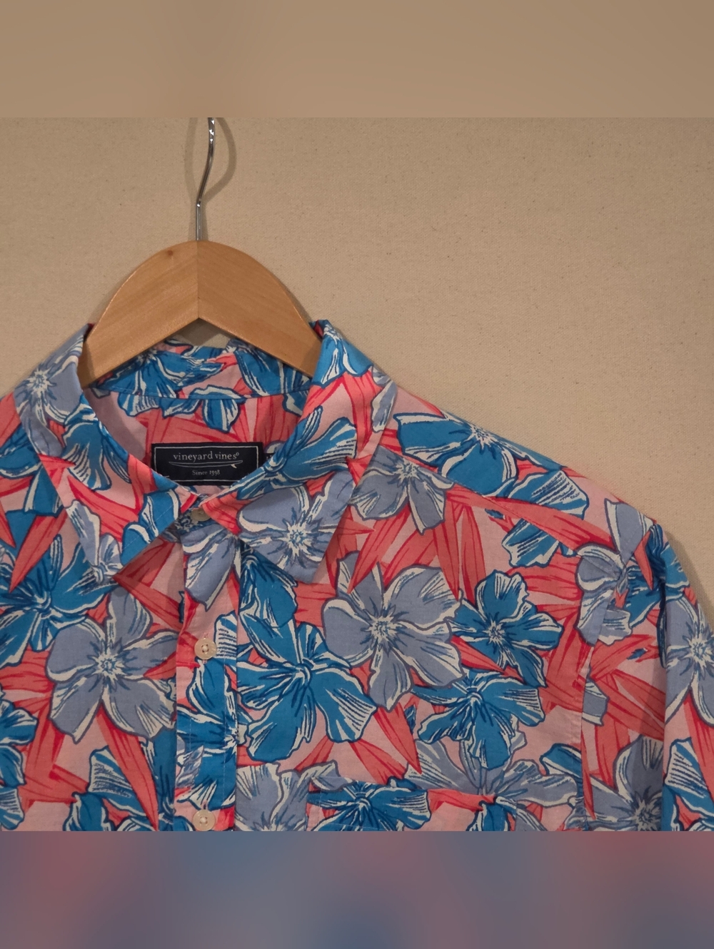 Vineyard Vines Short Sleeve Floral Print Shirt M